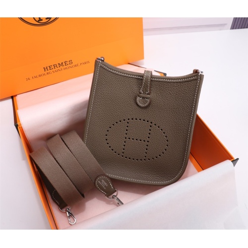 Cheap Hermes AAA Quality Messenger Bags In Silver For Women #1174982 Replica Wholesale [$155.00 USD] [ITEM#1174982] on Replica Hermes AAA Quality Messenger Bags