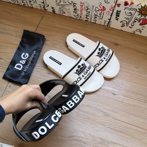 Cheap Dolce &amp; Gabbana D&amp;G Slippers For Women #1177214 Replica Wholesale [$48.00 USD] [ITEM#1177214] on Replica Dolce &amp; Gabbana D&amp;G Slippers