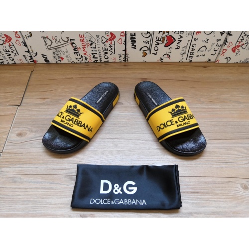 Cheap Dolce &amp; Gabbana D&amp;G Slippers For Men #1177219 Replica Wholesale [$48.00 USD] [ITEM#1177219] on Replica Dolce &amp; Gabbana D&amp;G Slippers