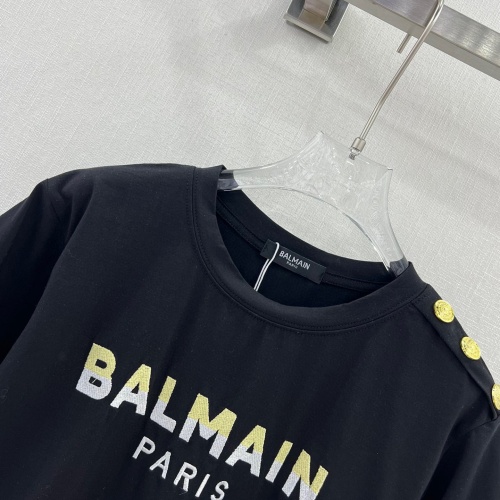 Cheap Balmain T-Shirts Short Sleeved For Women #1178133 Replica Wholesale [$68.00 USD] [ITEM#1178133] on Replica Balmain T-Shirts