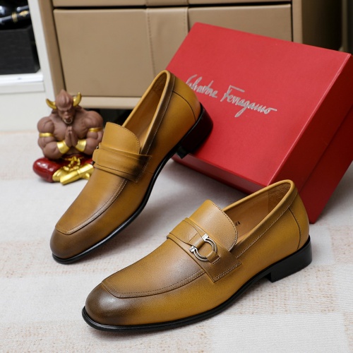 Cheap Salvatore Ferragamo Leather Shoes For Men #1178965 Replica Wholesale [$85.00 USD] [ITEM#1178965] on Replica Salvatore Ferragamo Leather Shoes