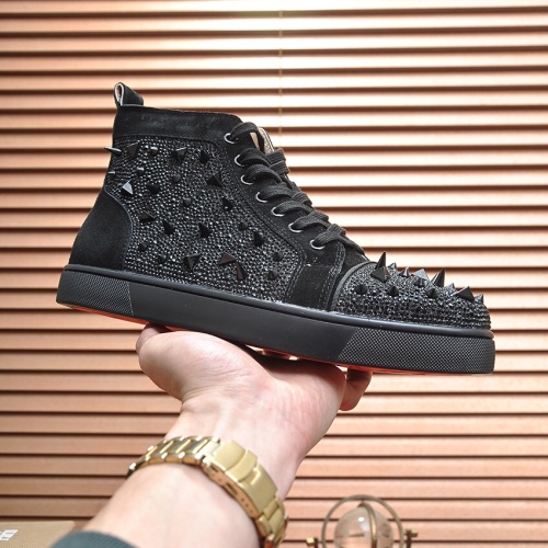 Cheap Christian Louboutin High Top Shoes For Men #1179109 Replica Wholesale [$88.00 USD] [ITEM#1179109] on Replica Christian Louboutin High Top Shoes