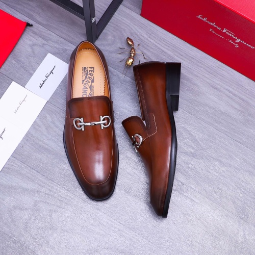 Cheap Salvatore Ferragamo Leather Shoes For Men #1180035 Replica Wholesale [$96.00 USD] [ITEM#1180035] on Replica Salvatore Ferragamo Leather Shoes