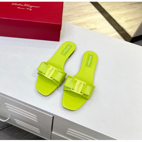 Cheap Salvatore Ferragamo Slippers For Women #1180358 Replica Wholesale [$80.00 USD] [ITEM#1180358] on Replica Salvatore Ferragamo Slippers