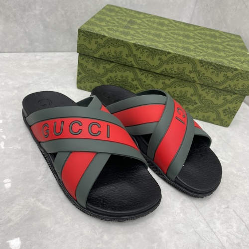 Cheap Gucci Slippers For Men #1180453 Replica Wholesale [$56.00 USD] [ITEM#1180453] on Replica Gucci Slippers