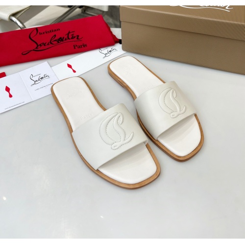 Cheap Christian Louboutin CL Slippers For Women #1180631 Replica Wholesale [$96.00 USD] [ITEM#1180631] on Replica Christian Louboutin CL Slippers