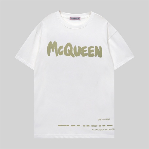 Cheap Alexander McQueen T-shirts Short Sleeved For Unisex #1180932 Replica Wholesale [$32.00 USD] [ITEM#1180932] on Replica Alexander McQueen T-shirts