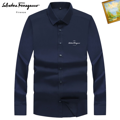 Cheap Salvatore Ferragamo Shirts Long Sleeved For Unisex #1181787 Replica Wholesale [$40.00 USD] [ITEM#1181787] on Replica Salvatore Ferragamo Shirts
