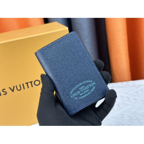 Cheap Louis Vuitton LV Card Case In Navy For Unisex #1182112 Replica Wholesale [$29.00 USD] [ITEM#1182112] on Replica Louis Vuitton LV Wallets