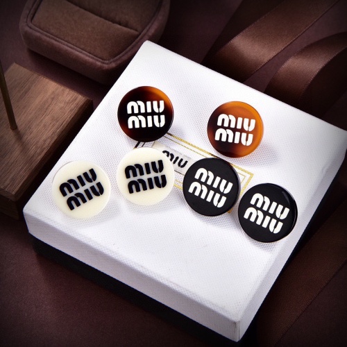 Cheap MIU MIU Earrings For Women #1183095 Replica Wholesale [$25.00 USD] [ITEM#1183095] on Replica MIU MIU Earrings