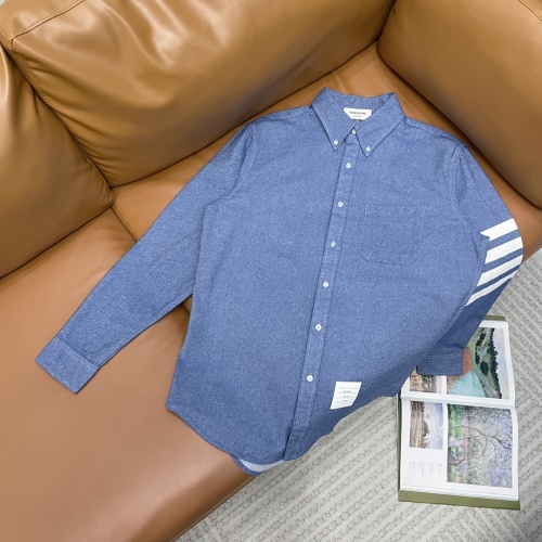 Cheap Thom Browne TB Shirts Long Sleeved For Unisex #1183218 Replica Wholesale [$52.00 USD] [ITEM#1183218] on Replica Thom Browne TB Shirts