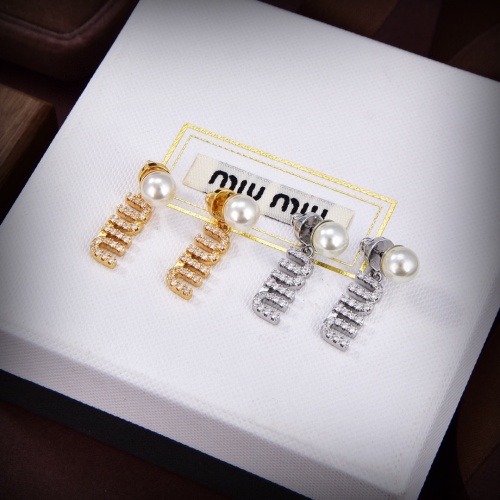 Cheap MIU MIU Earrings For Women #1183256 Replica Wholesale [$27.00 USD] [ITEM#1183256] on Replica MIU MIU Earrings