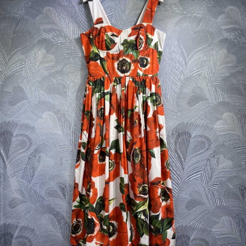 Cheap Dolce &amp; Gabbana Dresses Sleeveless For Women #1183328 Replica Wholesale [$128.00 USD] [ITEM#1183328] on Replica Dolce &amp; Gabbana Dresses