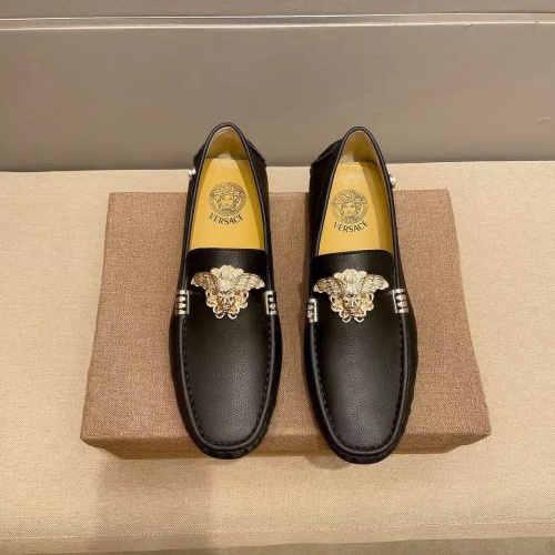 Cheap Versace Leather Shoes For Men #1183675 Replica Wholesale [$68.00 USD] [ITEM#1183675] on Replica Versace Leather Shoes