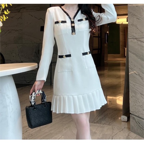 Cheap Chanel Dresses Long Sleeved For Women #1184215 Replica Wholesale [$118.00 USD] [ITEM#1184215] on Replica Chanel Dresses