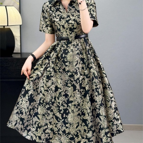 Cheap Christian Dior Dresses Short Sleeved For Women #1184228 Replica Wholesale [$108.00 USD] [ITEM#1184228] on Replica Christian Dior Dresses