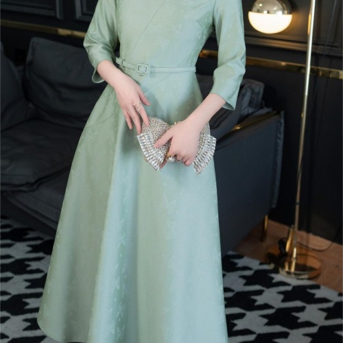 Cheap Christian Dior Dresses Middle Sleeved For Women #1184232 Replica Wholesale [$122.00 USD] [ITEM#1184232] on Replica Christian Dior Dresses