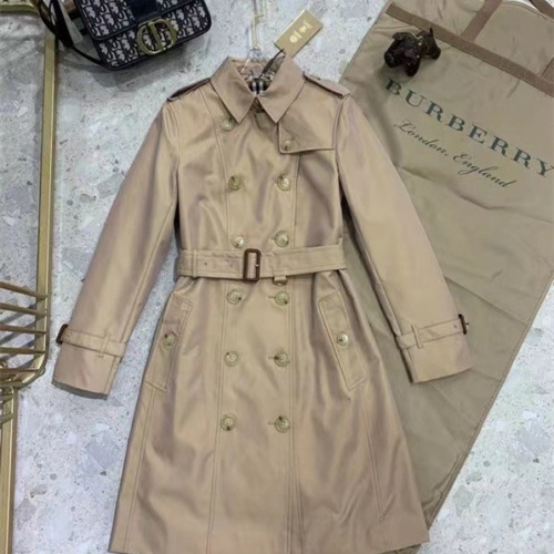 Cheap Burberry Trench Coat Long Sleeved For Women #1184868 Replica Wholesale [$160.00 USD] [ITEM#1184868] on Replica Burberry Trench Coat