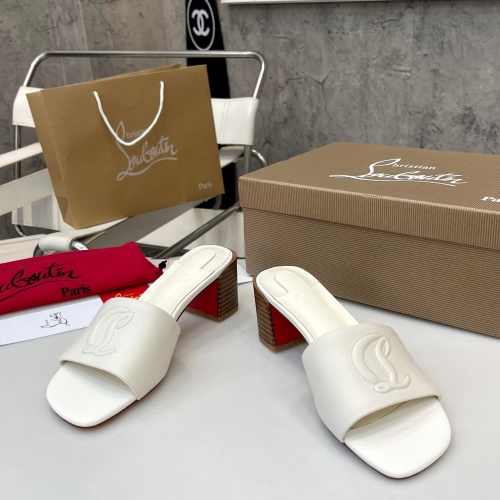 Cheap Christian Louboutin CL Slippers For Women #1185091 Replica Wholesale [$96.00 USD] [ITEM#1185091] on Replica Christian Louboutin CL Slippers