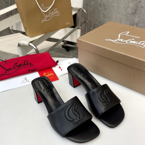 Cheap Christian Louboutin CL Slippers For Women #1185092 Replica Wholesale [$96.00 USD] [ITEM#1185092] on Replica Christian Louboutin CL Slippers