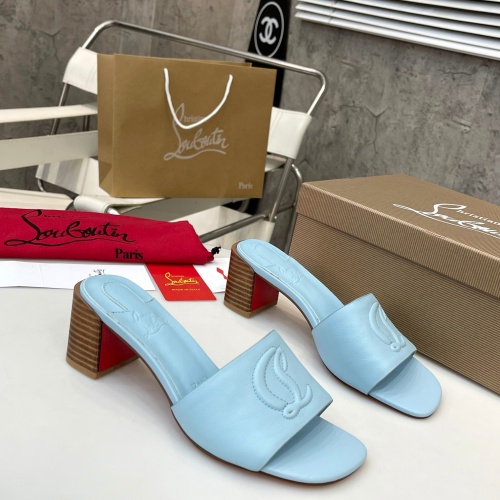 Cheap Christian Louboutin CL Slippers For Women #1185093 Replica Wholesale [$96.00 USD] [ITEM#1185093] on Replica Christian Louboutin CL Slippers