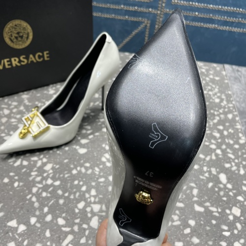Cheap Versace High-Heeled Shoes For Women #1185601 Replica Wholesale [$115.00 USD] [ITEM#1185601] on Replica Versace High-Heeled Shoes