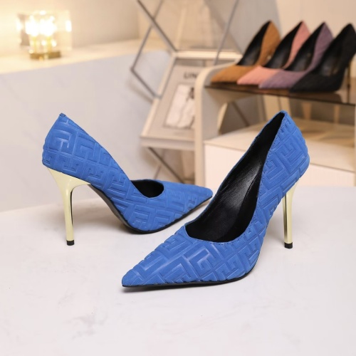Cheap Balmain High-Heeled Shoes For Women #1185911 Replica Wholesale [$80.00 USD] [ITEM#1185911] on Replica Balmain High-Heeled Shoes