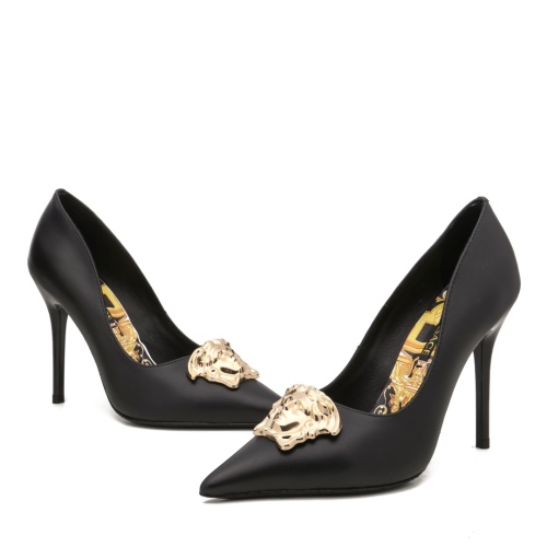 Cheap Versace High-Heeled Shoes For Women #1185990 Replica Wholesale [$92.00 USD] [ITEM#1185990] on Replica Versace High-Heeled Shoes