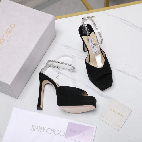 Cheap Jimmy Choo Sandals For Women #1185998 Replica Wholesale [$128.00 USD] [ITEM#1185998] on Replica Jimmy Choo Sandals