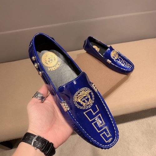 Cheap Versace Leather Shoes For Men #1186124 Replica Wholesale [$72.00 USD] [ITEM#1186124] on Replica Versace Leather Shoes