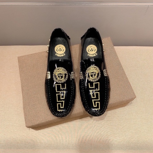 Cheap Versace Leather Shoes For Men #1186125 Replica Wholesale [$72.00 USD] [ITEM#1186125] on Replica Versace Leather Shoes