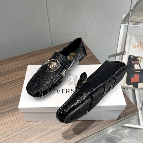 Cheap Versace Leather Shoes For Men #1186126 Replica Wholesale [$72.00 USD] [ITEM#1186126] on Replica Versace Leather Shoes