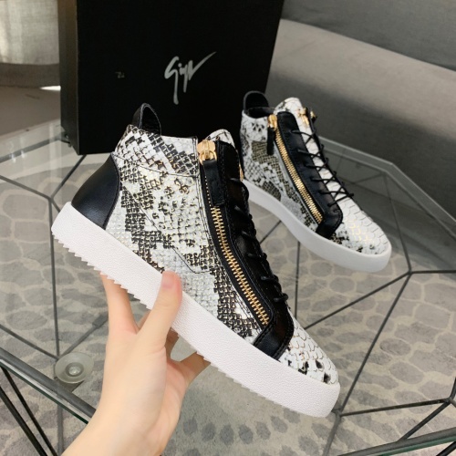 Cheap Giuseppe Zanotti High Tops Shoes For Men #1186144 Replica Wholesale [$92.00 USD] [ITEM#1186144] on Replica Giuseppe Zanotti High Tops Shoes