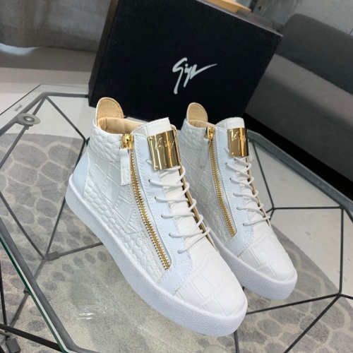 Cheap Giuseppe Zanotti High Tops Shoes For Men #1186145 Replica Wholesale [$92.00 USD] [ITEM#1186145] on Replica Giuseppe Zanotti High Tops Shoes