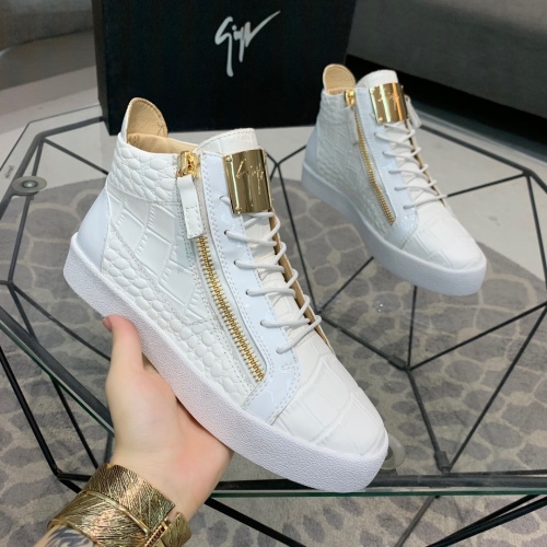 Cheap Giuseppe Zanotti High Tops Shoes For Men #1186145 Replica Wholesale [$92.00 USD] [ITEM#1186145] on Replica Giuseppe Zanotti High Tops Shoes