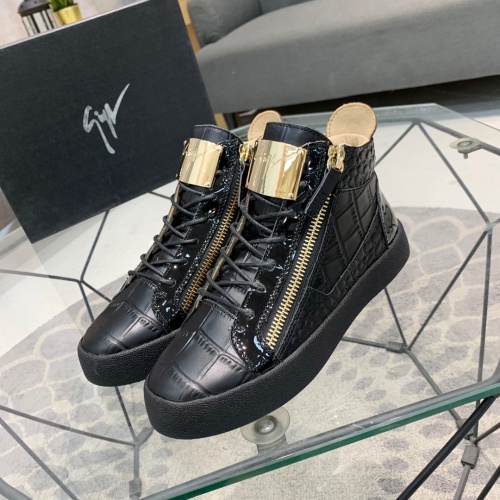 Cheap Giuseppe Zanotti High Tops Shoes For Men #1186146 Replica Wholesale [$92.00 USD] [ITEM#1186146] on Replica Giuseppe Zanotti High Tops Shoes