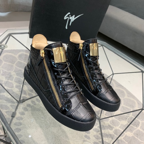 Cheap Giuseppe Zanotti High Tops Shoes For Men #1186146 Replica Wholesale [$92.00 USD] [ITEM#1186146] on Replica Giuseppe Zanotti High Tops Shoes