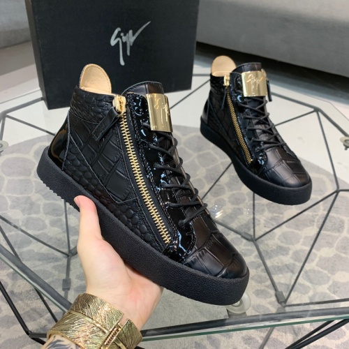 Cheap Giuseppe Zanotti High Tops Shoes For Men #1186146 Replica Wholesale [$92.00 USD] [ITEM#1186146] on Replica Giuseppe Zanotti High Tops Shoes