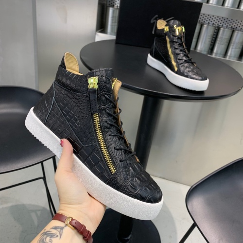 Cheap Giuseppe Zanotti High Tops Shoes For Men #1186148 Replica Wholesale [$92.00 USD] [ITEM#1186148] on Replica Giuseppe Zanotti High Tops Shoes