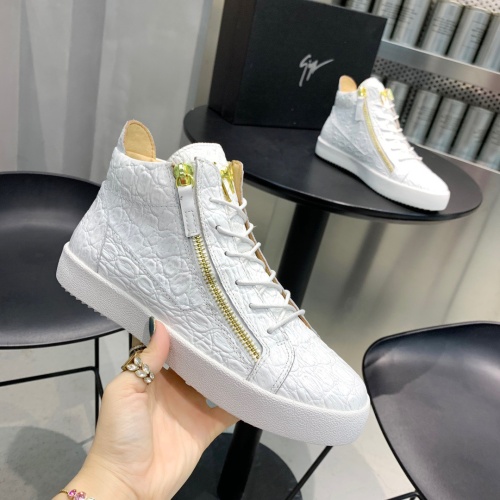 Cheap Giuseppe Zanotti High Tops Shoes For Men #1186149 Replica Wholesale [$92.00 USD] [ITEM#1186149] on Replica Giuseppe Zanotti High Tops Shoes