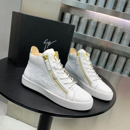 Cheap Giuseppe Zanotti High Tops Shoes For Men #1186149 Replica Wholesale [$92.00 USD] [ITEM#1186149] on Replica Giuseppe Zanotti High Tops Shoes