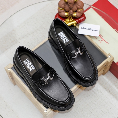 Cheap Salvatore Ferragamo Leather Shoes For Men #1186492 Replica Wholesale [$96.00 USD] [ITEM#1186492] on Replica Salvatore Ferragamo Leather Shoes