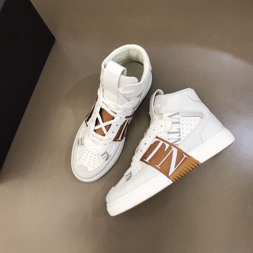 Cheap Valentino High Tops Shoes For Men #1186567 Replica Wholesale [$85.00 USD] [ITEM#1186567] on Replica Valentino High Tops Shoes