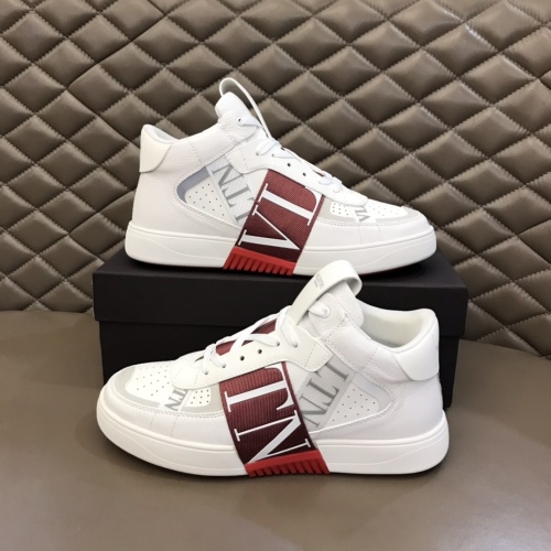 Cheap Valentino High Tops Shoes For Men #1186568 Replica Wholesale [$85.00 USD] [ITEM#1186568] on Replica Valentino High Tops Shoes