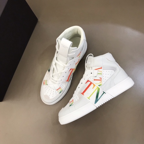 Cheap Valentino High Tops Shoes For Men #1186573 Replica Wholesale [$85.00 USD] [ITEM#1186573] on Replica Valentino High Tops Shoes