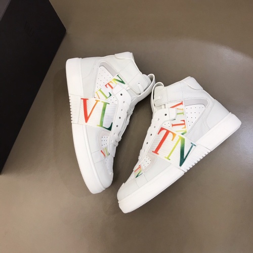 Cheap Valentino High Tops Shoes For Men #1186573 Replica Wholesale [$85.00 USD] [ITEM#1186573] on Replica Valentino High Tops Shoes