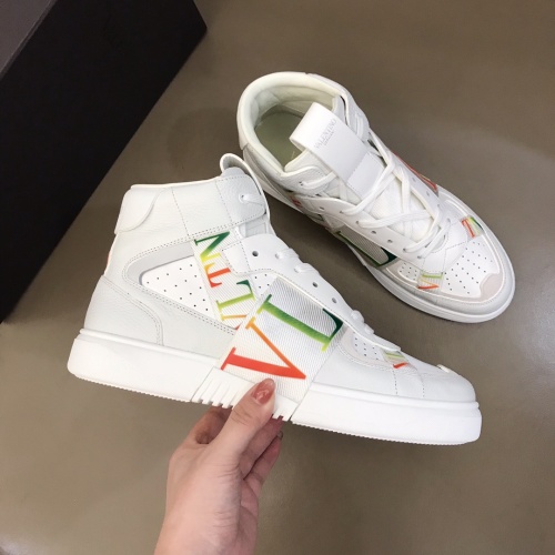 Cheap Valentino High Tops Shoes For Men #1186573 Replica Wholesale [$85.00 USD] [ITEM#1186573] on Replica Valentino High Tops Shoes