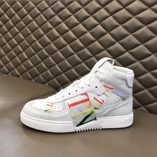 Cheap Valentino High Tops Shoes For Men #1186573 Replica Wholesale [$85.00 USD] [ITEM#1186573] on Replica Valentino High Tops Shoes