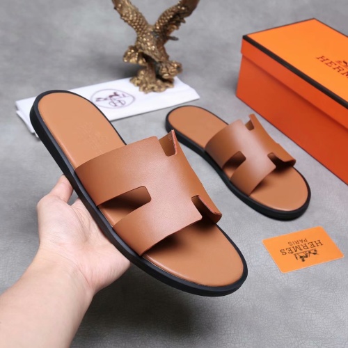 Cheap Hermes Slippers For Men #1186617 Replica Wholesale [$45.00 USD] [ITEM#1186617] on Replica Hermes Slippers