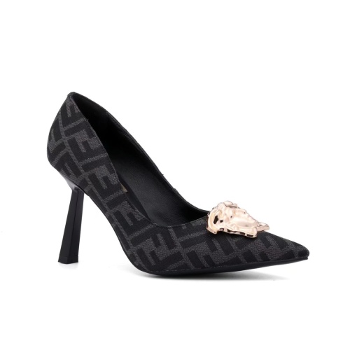 Cheap Versace High-Heeled Shoes For Women #1187377 Replica Wholesale [$80.00 USD] [ITEM#1187377] on Replica Versace High-Heeled Shoes